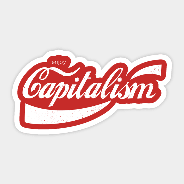 capitalism Sticker by geekmethat